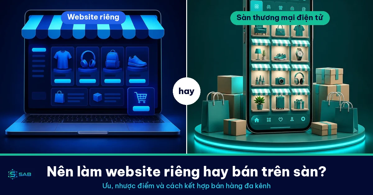 Nên làm website riêng hay bán trên sàn thương mại điện tử?
